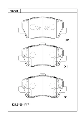 Brake Pad Set, disc brake (KD9123)