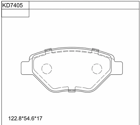 Brake Pad Set, disc brake (KD7405)