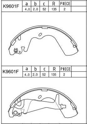 Brake Shoe Set (K9601F)
