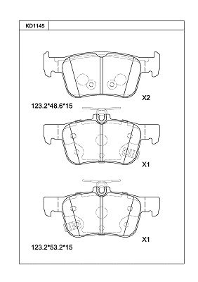 Brake Pad Set, disc brake (KD1145)