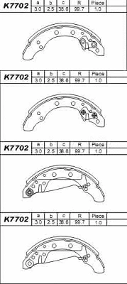 Brake Shoe Set (K7702)