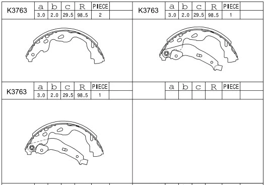 Brake Shoe Set (K3763)