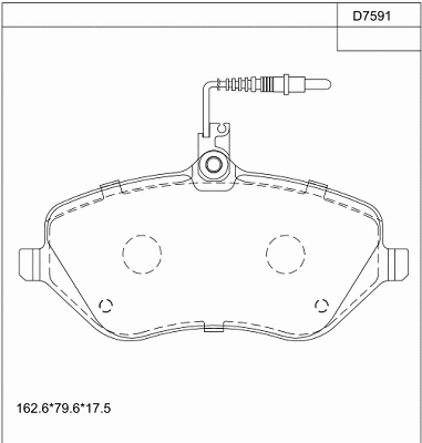 Brake Pad Set, disc brake (KD7591)