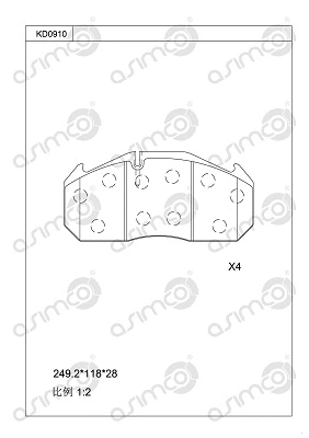 Brake Pad Set, disc brake (KD0910)