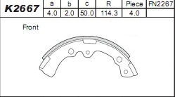 Brake Shoe Set (K2667)