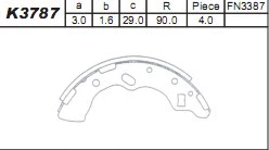 Brake Shoe Set (K3787)