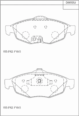 Brake Pad Set, disc brake (KD66505)