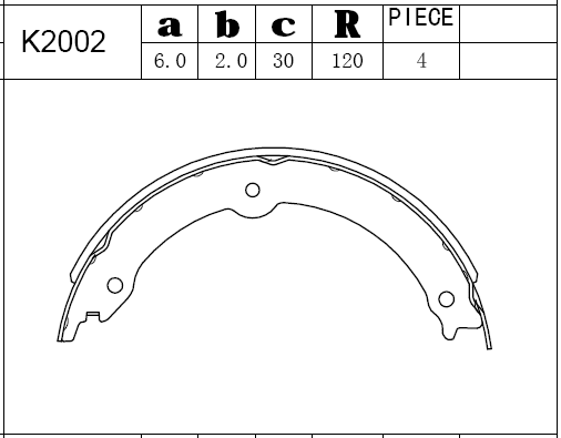 Brake Shoe Set (K2002)