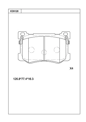 Brake Pad Set, disc brake (KD9128)