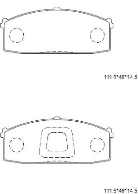 Brake Pad Set, disc brake (KD1657)