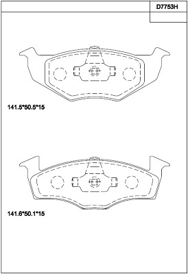 Brake Pad Set, disc brake (KD7753H)
