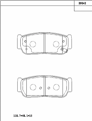 Brake Pad Set, disc brake (KD9042)