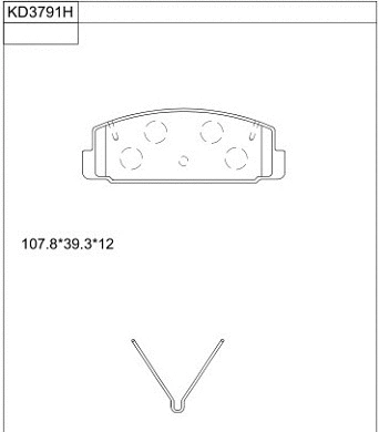 Brake Pad Set, disc brake (KD3791H)