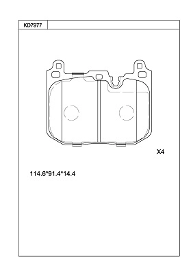 Brake Pad Set, disc brake (KD7977)