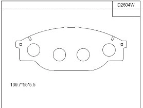 Brake Pad Set, disc brake (KD2604W)