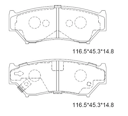 Brake Pad Set, disc brake (KD3717F)