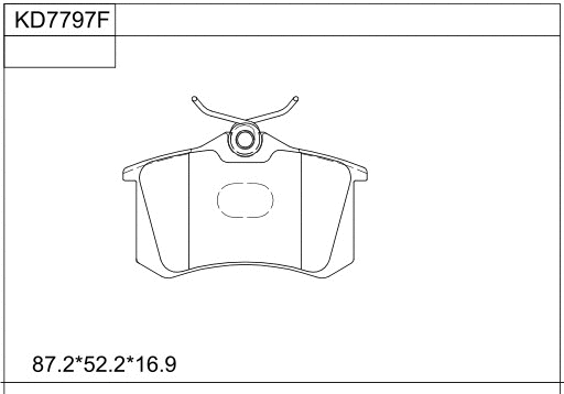 Brake Pad Set, disc brake (KD7797F)