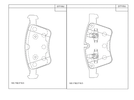 Brake Pad Set, disc brake (KD77156J)