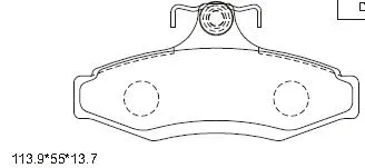 Brake Pad Set, disc brake (KD9754)