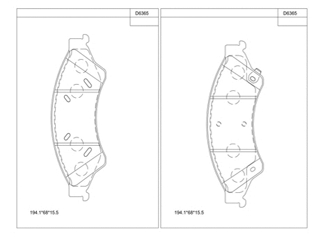 Brake Pad Set, disc brake (KD6365)