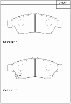 Brake Pad Set, disc brake (KD3395F)