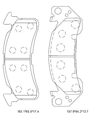 Brake Pad Set, disc brake (KD6306)
