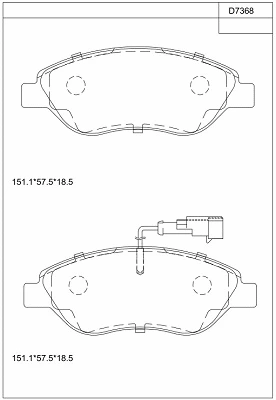 Brake Pad Set, disc brake (KD7368)