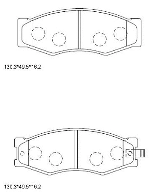 Brake Pad Set, disc brake (KD1787)