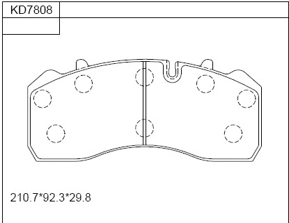 Brake Pad Set, disc brake (KD7808)