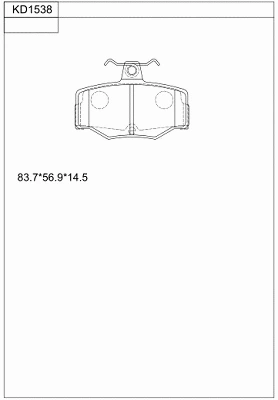 Brake Pad Set, disc brake (KD1538)