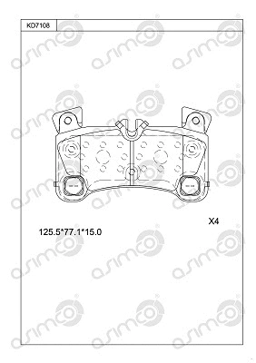 Brake Pad Set, disc brake (KD7108)