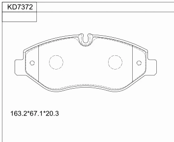 Brake Pad Set, disc brake (KD7372)