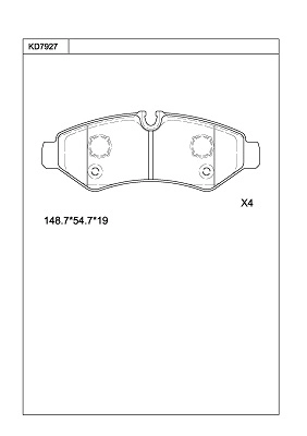 Brake Pad Set, disc brake (KD7927)