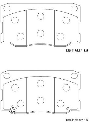 Brake Pad Set, disc brake (KD9706)