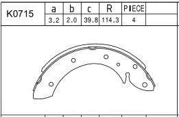Brake Shoe Set (K0715)