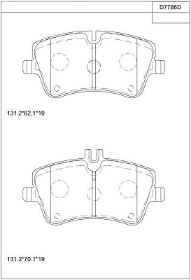 Brake Pad Set, disc brake (KD7786D)