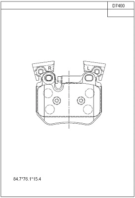 Brake Pad Set, disc brake (KD7400)