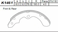 Brake Shoe Set (K1461)