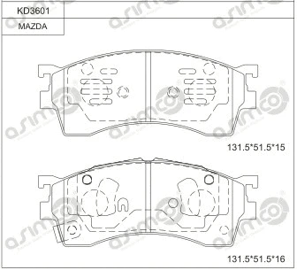 Brake Pad Set, disc brake (KD3601)