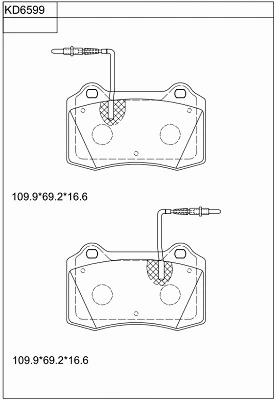 Brake Pad Set, disc brake (KD6599)