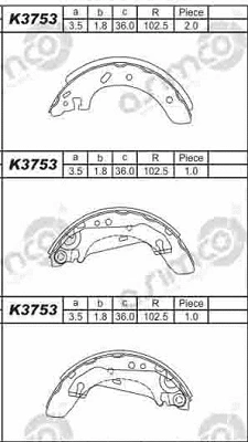 Brake Shoe Set (K3753)