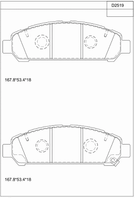 Brake Pad Set, disc brake (KD2519)