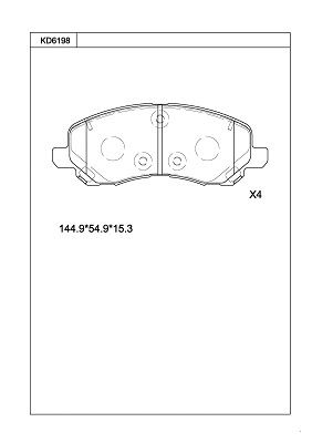 Brake Pad Set, disc brake (KD6198)