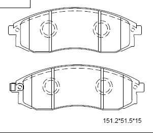 Brake Pad Set, disc brake (KD3768)