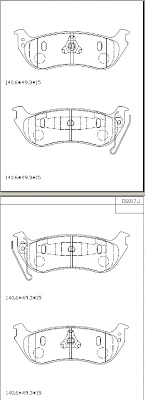 Brake Pad Set, disc brake (KD6017)