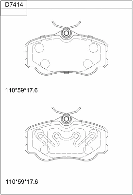 Brake Pad Set, disc brake (KD7414)
