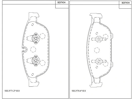 Brake Pad Set, disc brake (KD7434)