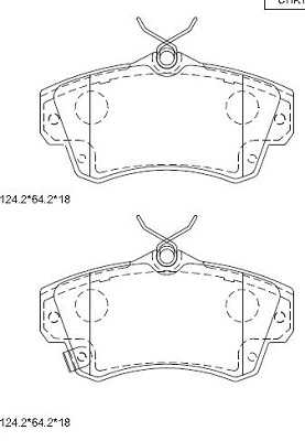 Brake Pad Set, disc brake (KD6778)