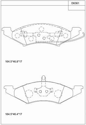 Brake Pad Set, disc brake (KD6361)