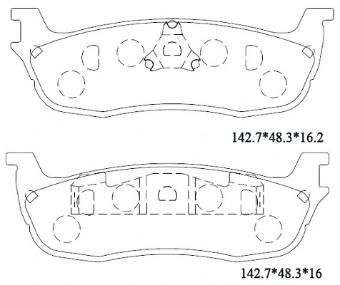 Brake Pad Set, disc brake (KD6308)